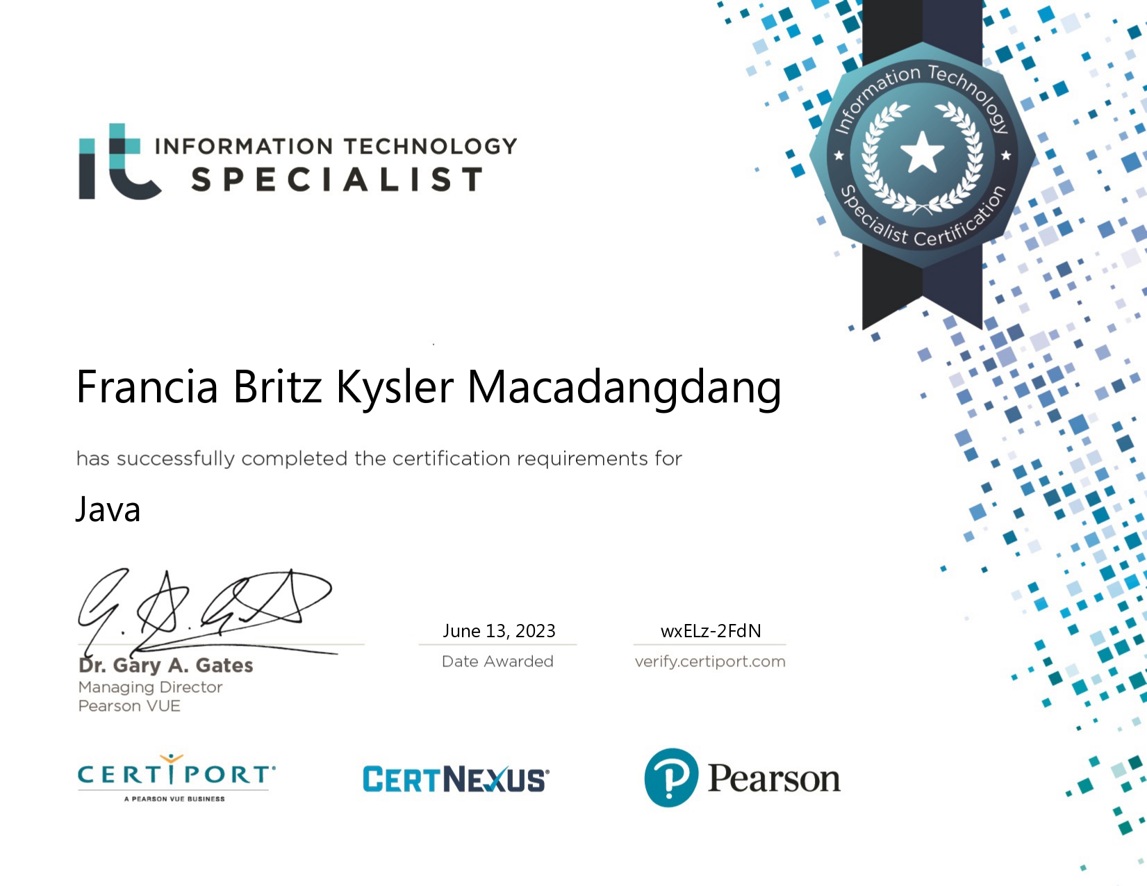 Certificate 2